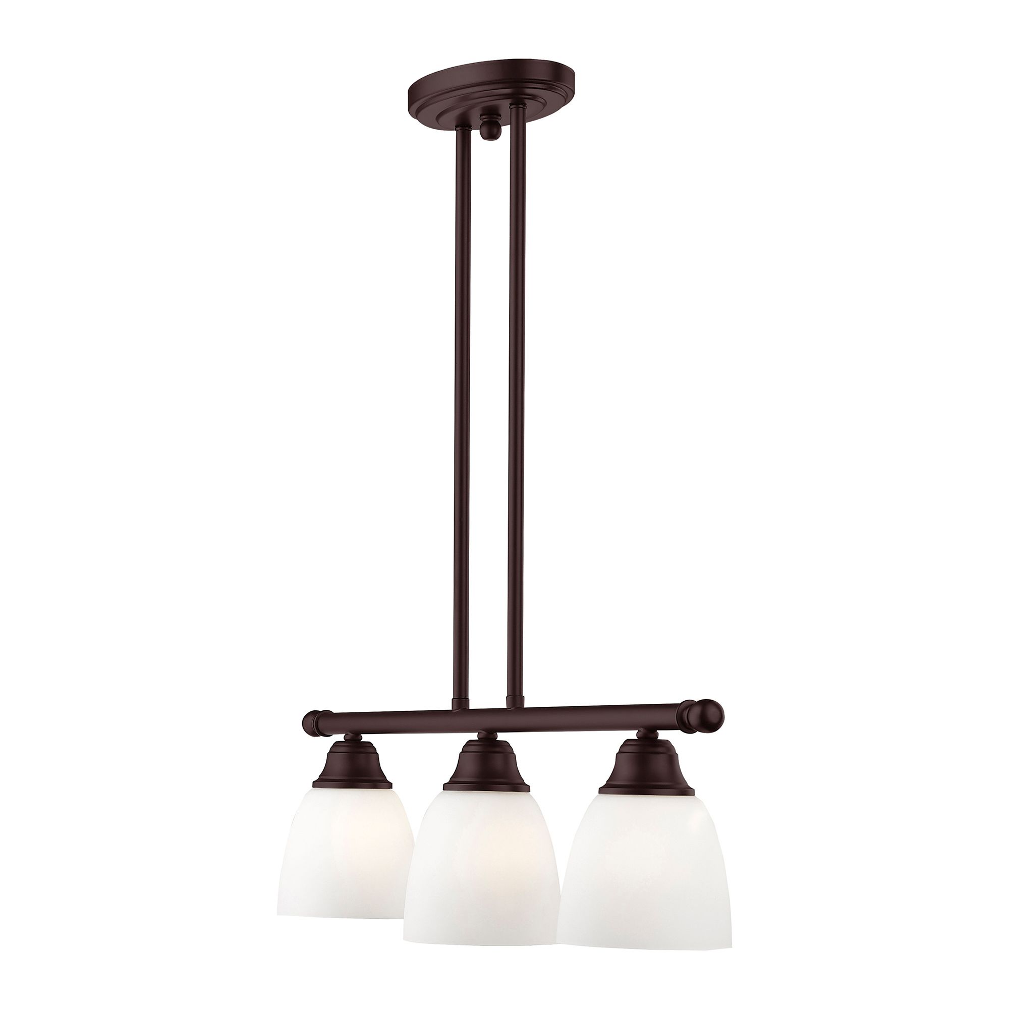 Somerville 26" Wide Bronze 3-Light Linear Pendant in scene