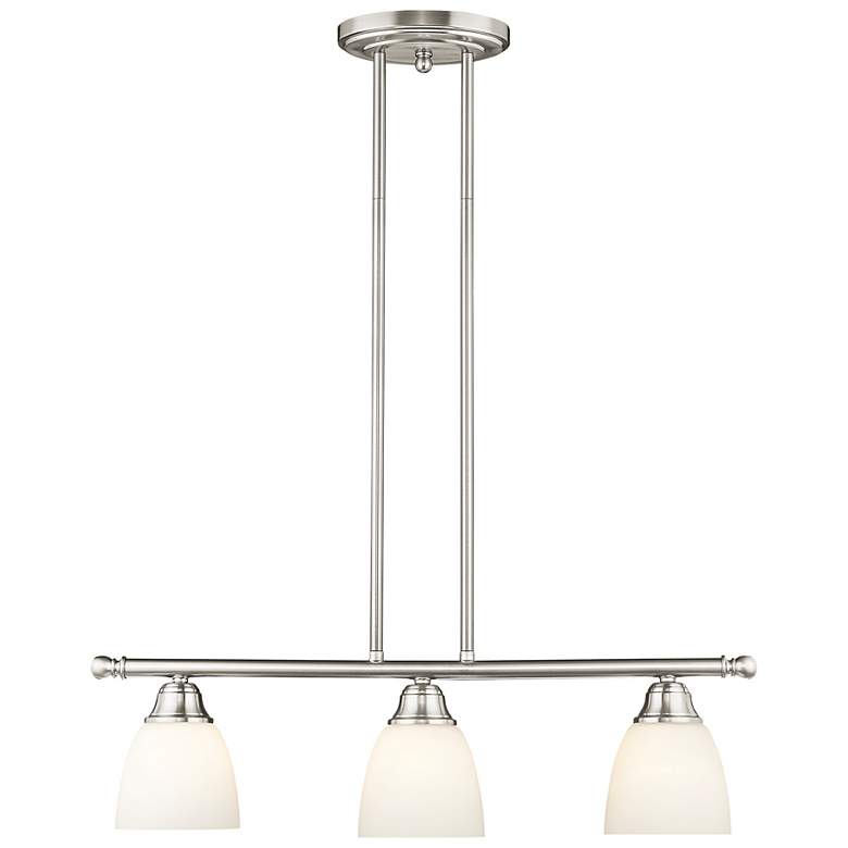 Image 2 Somerville 26" Wide Brushed Nickel 3-Light Linear Chandelier