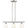 Somerville 26" Wide Brushed Nickel 3-Light Linear Chandelier