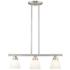 Somerville 26" Wide Brushed Nickel 3-Light Linear Chandelier
