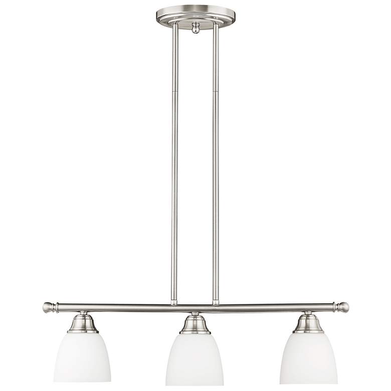 Image 3 Somerville 26" Wide Brushed Nickel 3-Light Linear Chandelier more views
