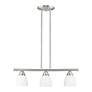 3_Somerville 26" Wide Brushed Nickel 3-Light Linear Chandelier more views