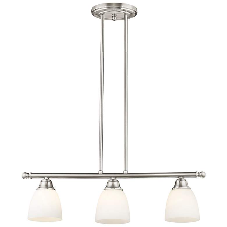 Image 4 Somerville 26" Wide Brushed Nickel 3-Light Linear Chandelier more views