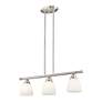 5_Somerville 26" Wide Brushed Nickel 3-Light Linear Chandelier more views