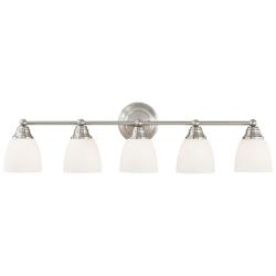 Somerville 34" Wide Brushed Nickel 5-Light Bath Light