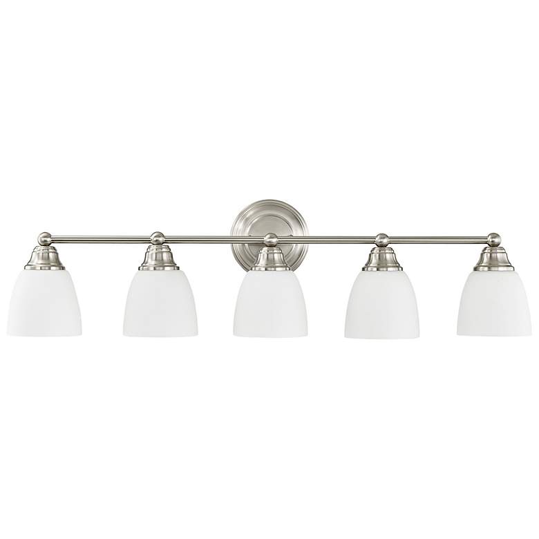 Image 5 Somerville 34" Wide Brushed Nickel 5-Light Bath Light more views