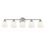 5_Somerville 34" Wide Brushed Nickel 5-Light Bath Light more views