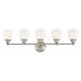 6_Somerville 34" Wide Brushed Nickel 5-Light Bath Light more views