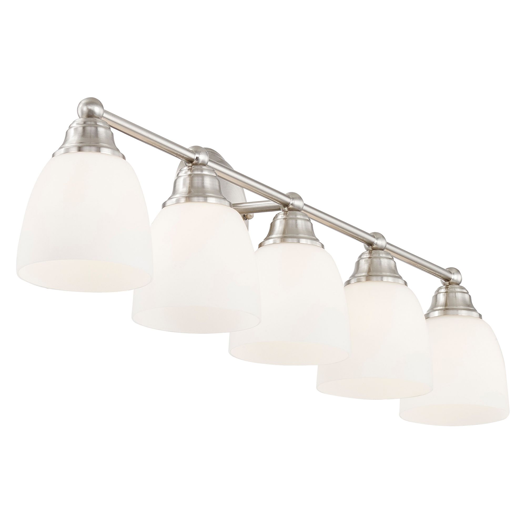 Somerville 34" Wide Brushed Nickel 5-Light Bath Light in scene