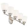 Somerville 34" Wide Brushed Nickel 5-Light Bath Light in scene