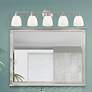 Somerville 34" Wide Brushed Nickel 5-Light Bath Light in scene