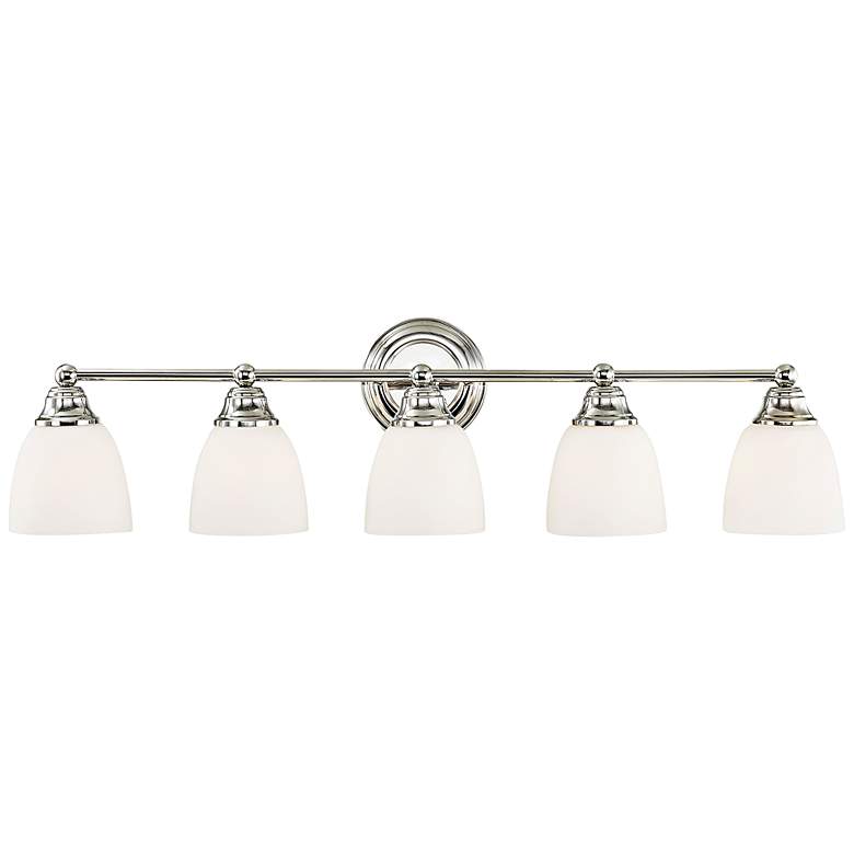 Image 3 Somerville 34" Wide Polished Chrome 5-Light Bath Light