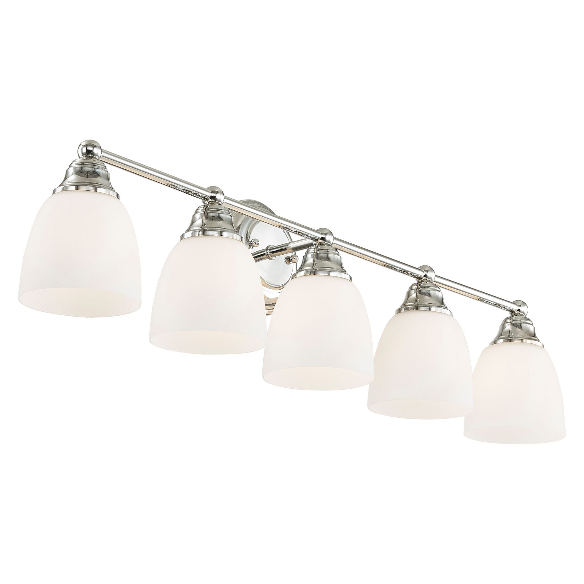 Somerville 34" Wide Polished Chrome 5-Light Bath Light in scene
