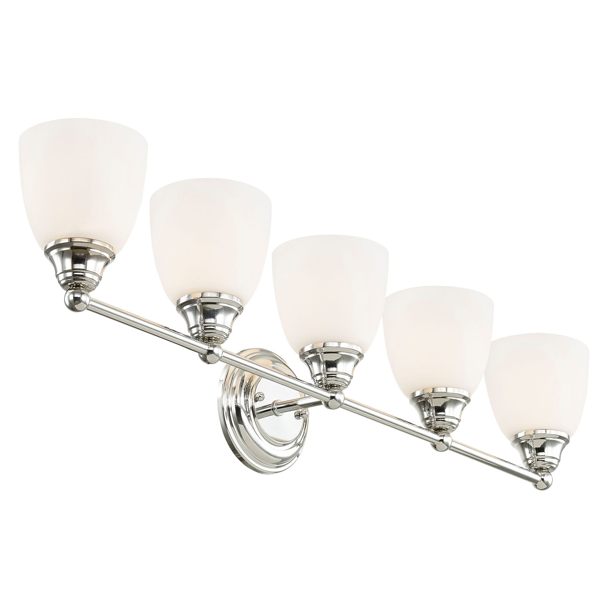 Somerville 34" Wide Polished Chrome 5-Light Bath Light in scene