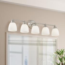 Somerville 34" Wide Brushed Nickel 5-Light Bath Light