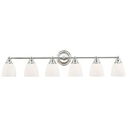 Somerville 42" Wide Polished Chrome 6-Light Bath Light