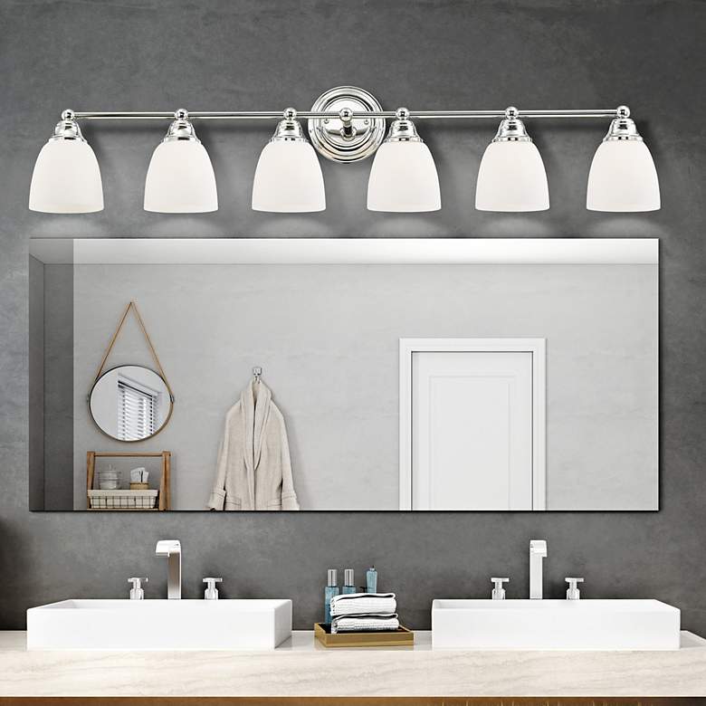 Image 1 Somerville 42" Wide Polished Chrome 6-Light Bath Light