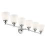 Somerville 42" Wide Polished Chrome 6-Light Bath Light
