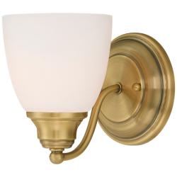 Somerville 7" High Antique Brass Wall Sconce