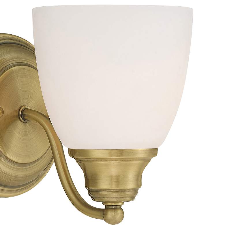 Image 4 Somerville 7" High Antique Brass Wall Sconce more views