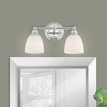 Somerville 9" High Polished Chrome 2-Light Wall Sconce