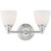 Somerville 9" High Polished Chrome 2-Light Wall Sconce