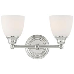 Somerville 9" High Polished Chrome 2-Light Wall Sconce