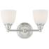 Somerville 9" High Polished Chrome 2-Light Wall Sconce