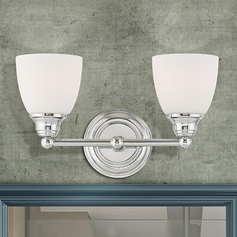 Image 2 Somerville 9" High Polished Chrome 2-Light Wall Sconce