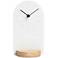 Sometime White and Natural 9" High Desk Clock
