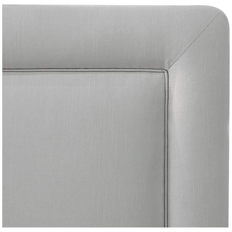 Image 3 Sommeil Silver Shantung Stitch-Border Queen Headboard more views