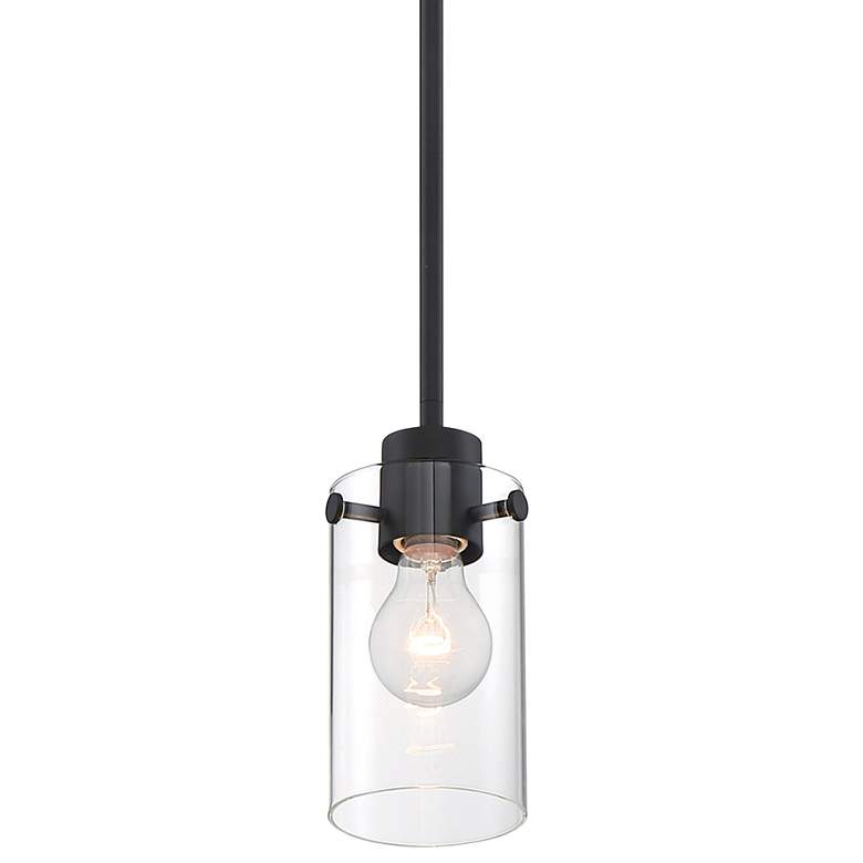 Image 1 Sommerset; 1 Light; Mini Pendant; Matte Black Finish w/ Clear Glass