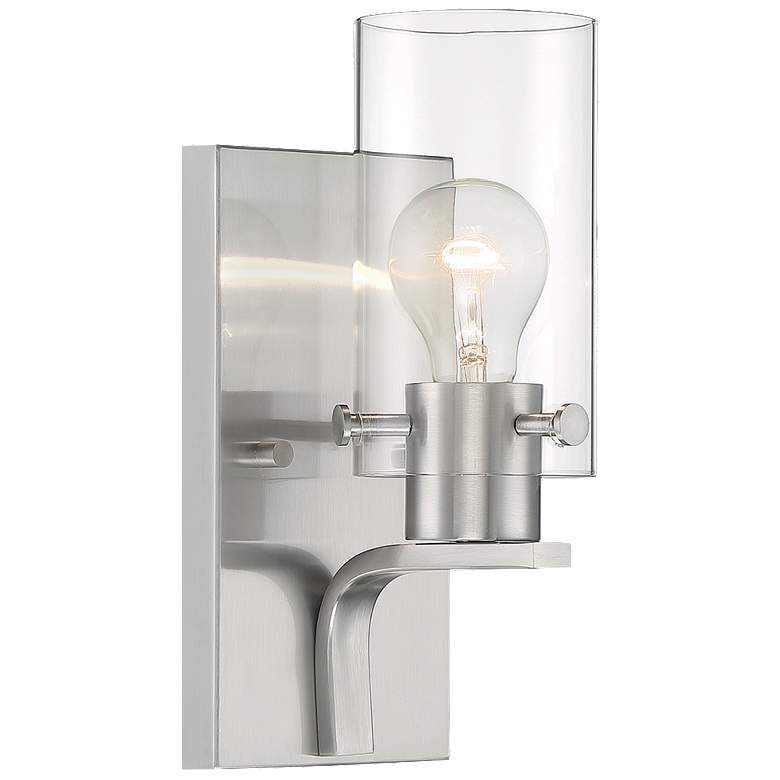 Image 1 Sommerset; 1 Light; Vanity Fixture; Brushed Nickel Finish with Clear Glass