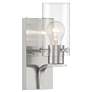 Sommerset; 1 Light; Vanity Fixture; Brushed Nickel Finish with Clear Glass