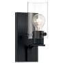 Sommerset; 1 Light; Vanity Fixture; Matte Black Finish with Clear Glass