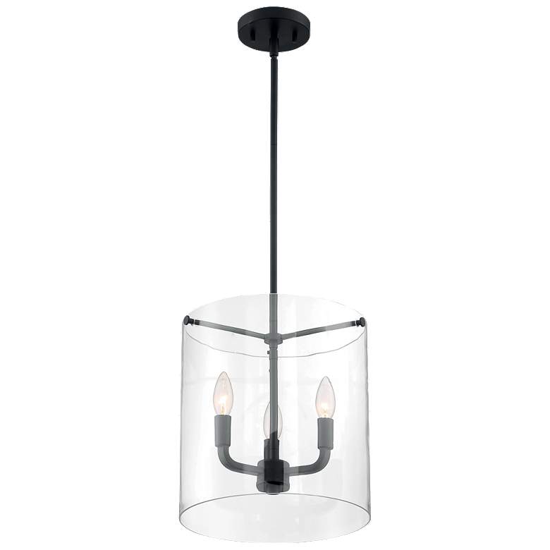 Image 1 Sommerset 11 3/4" Wide Matte Black 3-Light Mini Pendant