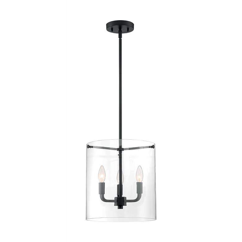 Image 3 Sommerset 11 3/4" Wide Matte Black 3-Light Mini Pendant more views