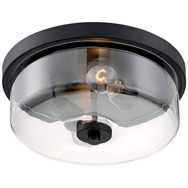 Image 3 Sommerset 13" Wide Matte Black 2-Light Ceiling Light
