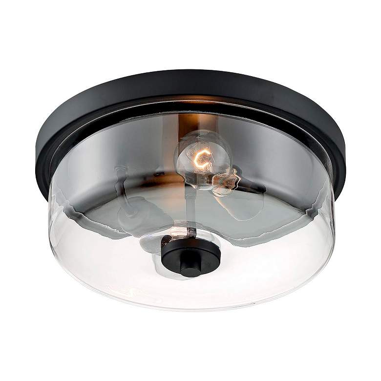 Image 5 Sommerset 13" Wide Matte Black 2-Light Ceiling Light more views