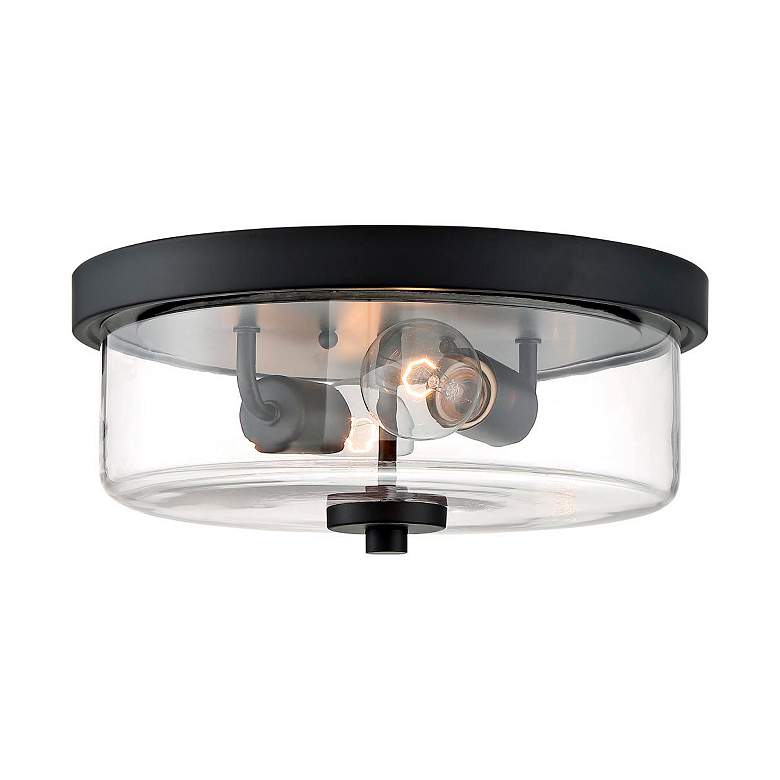 Image 6 Sommerset 13" Wide Matte Black 2-Light Ceiling Light more views