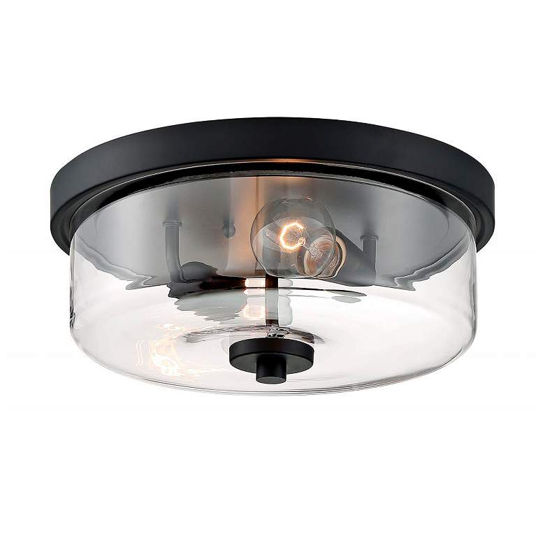 Image 7 Sommerset 13" Wide Matte Black 2-Light Ceiling Light more views