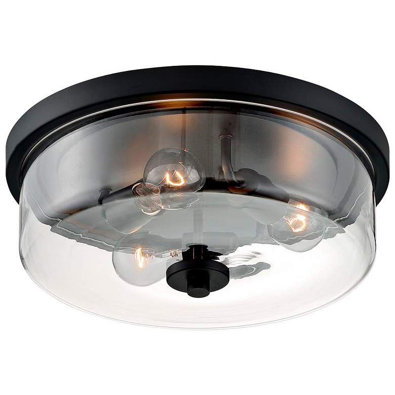 Image 5 Sommerset 15" Wide Matte Black 3-Light Ceiling Light more views