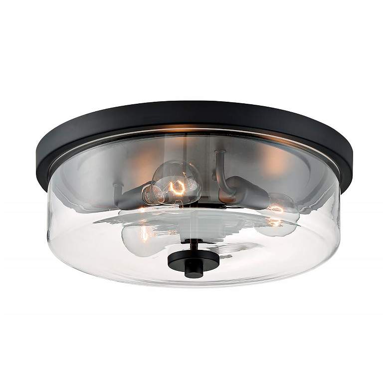 Image 7 Sommerset 15" Wide Matte Black 3-Light Ceiling Light more views