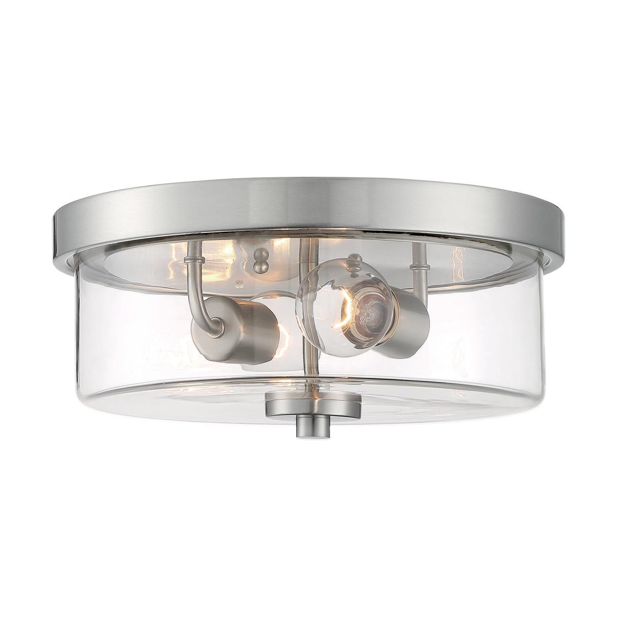 Image 3 Sommerset; 2 Light; Flush Mount Fixture; Brushed Nickel Finish more views