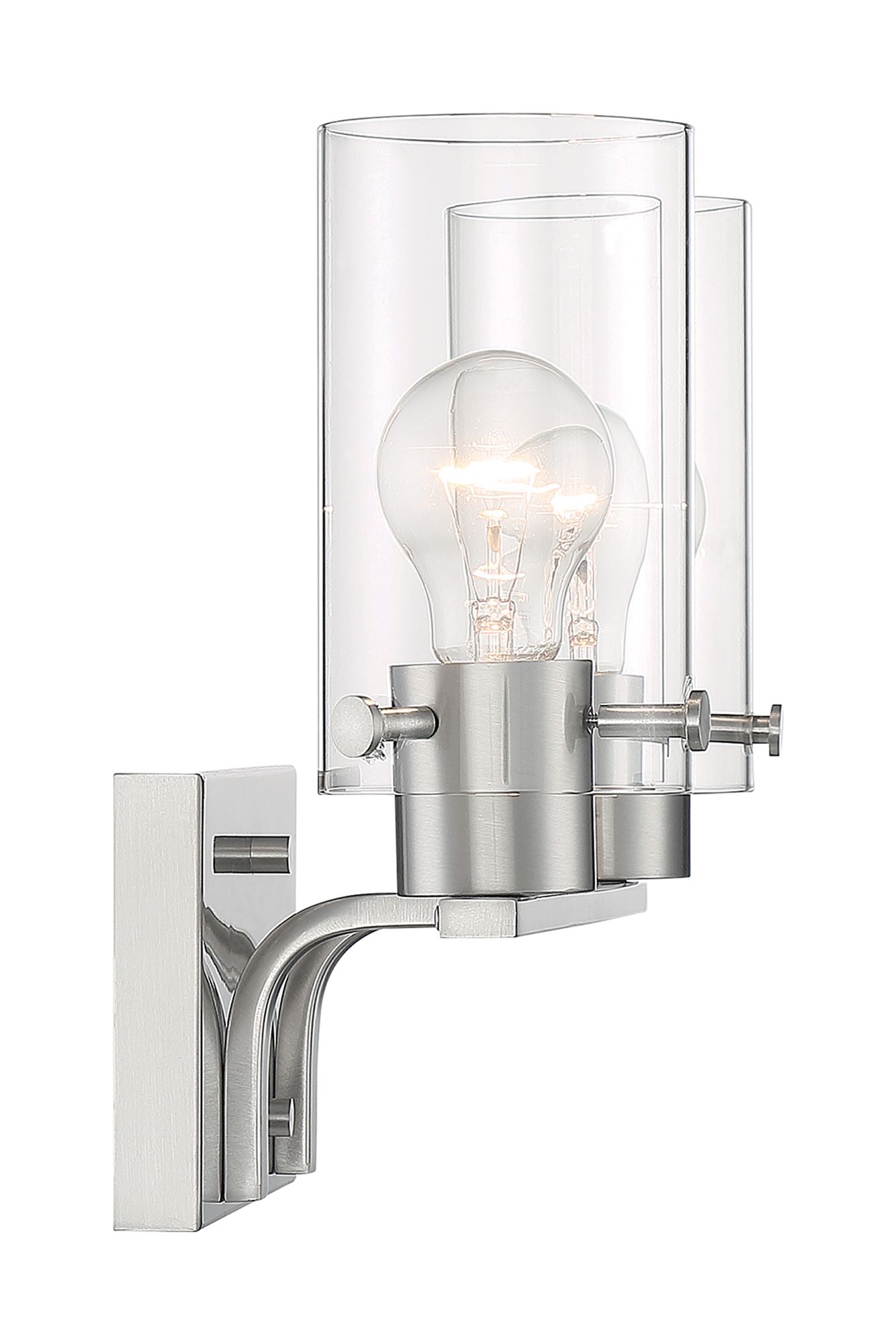 Image 4 Sommerset; 2 Light; Vanity Fixture; Brushed Nickel Finish with Clear Glass more views
