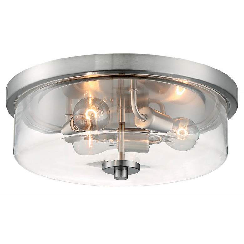 Image 3 Sommerset; 3 Light; Flush Mount Fixture; Brushed Nickel Finish more views