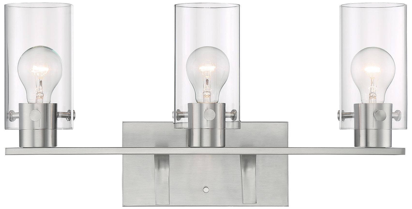 Image 2 Sommerset; 3 Light; Vanity Fixture; Brushed Nickel Finish with Clear Glass more views