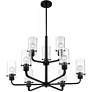 1_Sommerset 30" Wide Matte Black 9-Light Chandelier