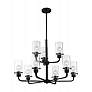 2_Sommerset 30" Wide Matte Black 9-Light Chandelier more views