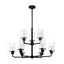 3_Sommerset 30" Wide Matte Black 9-Light Chandelier more views